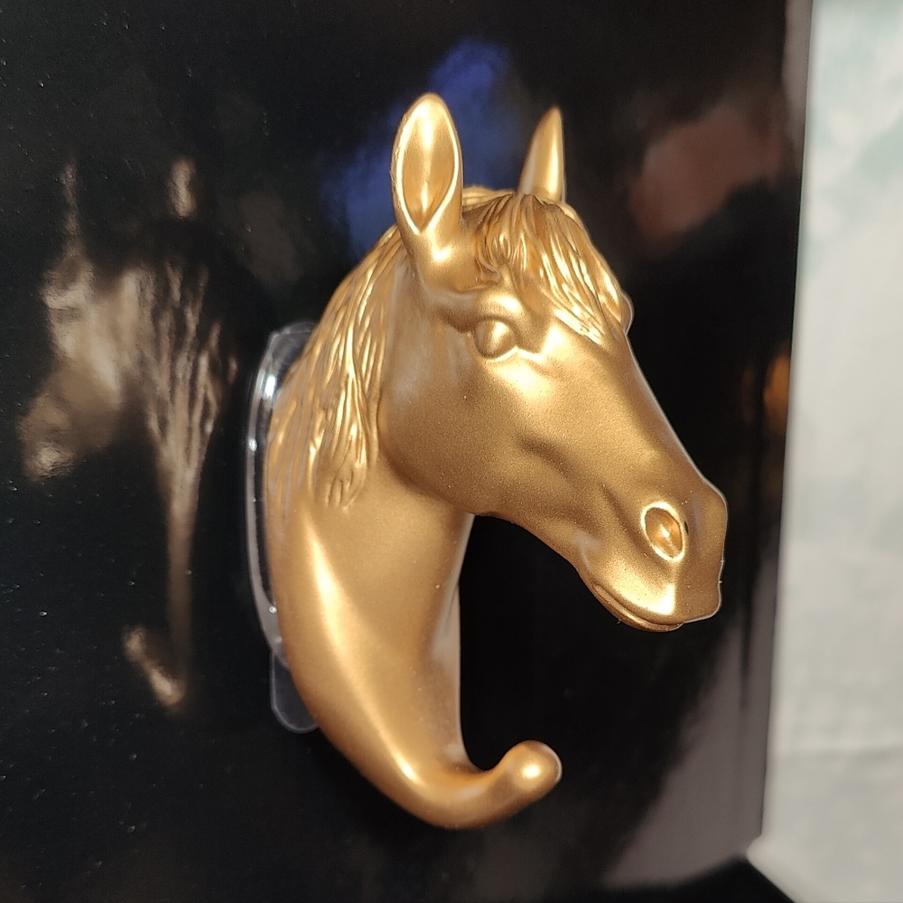 Decorative Golden Horse Head PVC Wall Hook
